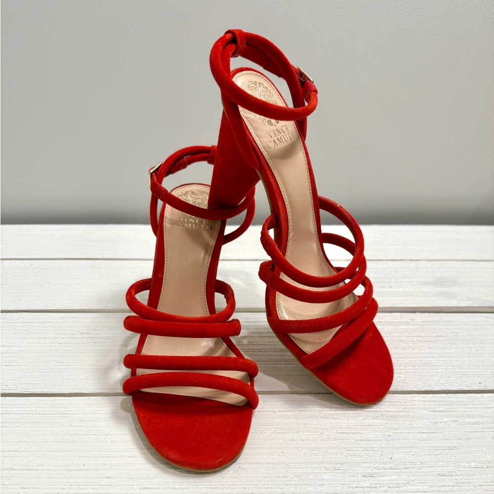 Vince Camuto Kaniana Vibrant Red Heels Size 9 BNWOT